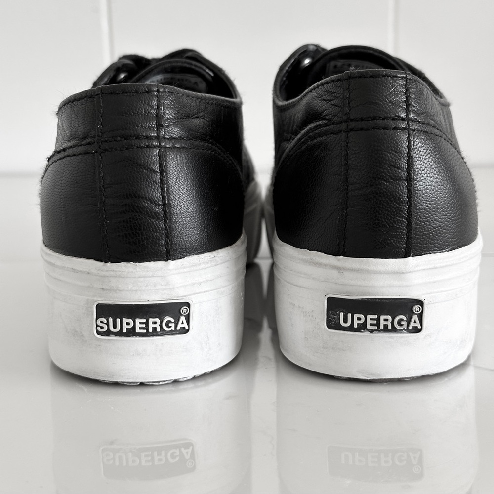 Superga Nappa Leather Platform Sneaker 7.5 / EU 40 Style S00C790 minimalist - Picture 3 of 10